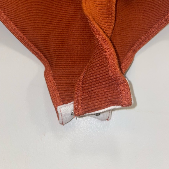 Lulus Orange Ribbed Bodysuit - Picture 5 of 6